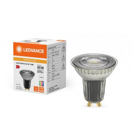 Ledvance GU10 PAR16 Reflektor 36° 8,3W wie 80W dimmbarer neutralweißer Strahler 4000K 97Ra sehr hohe Farbwiedergabe
